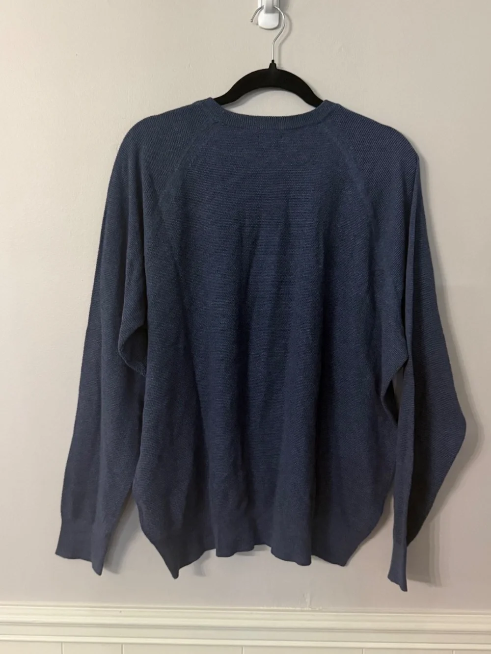 J. Crew Men’s Navy Long Sleeve 100% Cotton Knit Crewneck Sweater Sz XL NWT